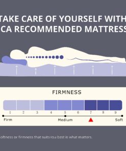 EGOHOME 12 Inch King Mattress, Gel Cooling Memory Foam Mattress for Back Pain Relief, Manchester United Mattress Bed in a Box, Made in USA, CertiPUR-US Certified, 76”x80”x12”White Bamboo Charcoal 16 71vzY794r3L