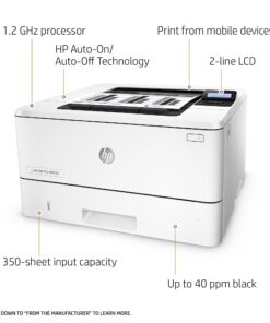 HP LaserJet Pro M402n,Monochrome Laser Printer with Built-in Ethernet, Amazon Dash replenishment ready (C5F93A) 12 71w jNQY21L