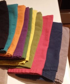 COTTON CRAFT Multicolor Cloth Napkins - Set of 12 Pure Cotton Everyday Lunch Dinner Napkin - Spring Summer Fall Holiday Birthday Party Gift - Soft Washable Absorbent Reusable Napkin - Oversized 20x20 12 Pack -20x20 Inch 51 71w s0mo33L