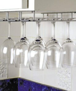 Huji Durable Under Cabinet Stemware Rack Storage Organization (1 Pack, Chrome) 1 16 71w t8LQXCL