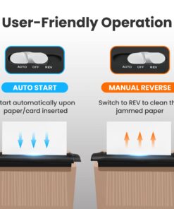 Mini Paper Shredder Without Basket,VidaTeco 7-Sheet Strip Cut Shredder for Home Use, Also Shreds Card/Staple,Small Portable with Extendable Arm,Durable&Fast with Jam Proof(ETL) 15 71w1723OYyL