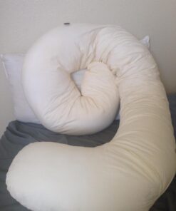 Leachco Snoogle Original Maternity/Pregnancy Total Body Pillow, Ivory 60 Inch 46 71w1UjsYHPL