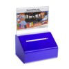 Acrylic Heavy Duty Donation/Ballot Box with Lock and Sign Holder Blue 1 Pack 7 71w1nvd6TeL