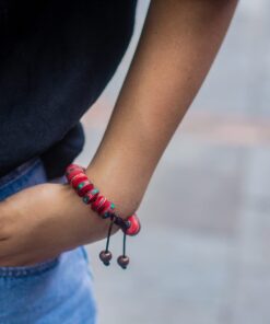 Red Tibetan Mala Embedded Medicine Wrist Mala for Meditation Handmade Draw String Silk Pouch Natural Himalaya Yak Bone Prayer Beads Yoga Healing for Meditation 8 71w1sED0bmL