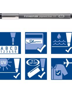 STAEDTLER Pigment Liner Bonus Sketch Set of 6 Liners for the Regular Price of 4(2 free), 308 SB6P Mixed set Black 6 Count (Pack of 1) 23 71w2IUuyzL