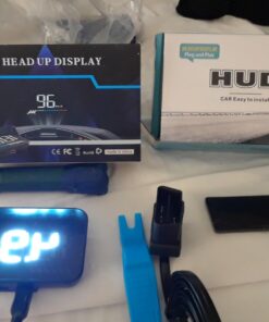 ACECAR Head Up Display Car Universal Dual System 3.5 Inches HUD, Speedometer OBD2 GPS Interface, Speed, Engine RPM, OverSpeed Warning, Mileage Measurement, Water Temperature, GPS Mode for All Vehicle 22 71w2s02EoxL