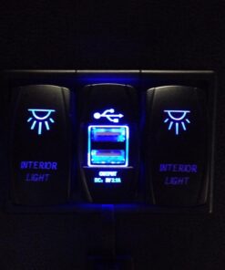 MICTUNING LS083101JL Laser Backlit Rocker Switch Kit for Vehicle Boat Marine, On/Off, Interior Light, 20A 12V LED Light, Blue 1 Count (Pack of 1) 17 71w4esOEjzL