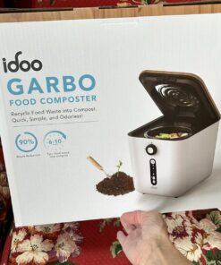 Electric Composter for Kitchen, iDOO 3L Smart Kitchen Composter Countertop, Auto Home Compost Machine Odorless, Food Cycler Waste Composter Turn Waste to Pre-Compost for Plants (composter) 40 71w55Mo4T5L
