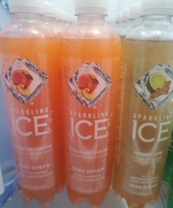 Sparkling Ice, Peach Nectarine Sparkling Water, Zero Sugar Flavored Water, with Vitamins and Antioxidants, Low Calorie Beverage, 17 fl oz Bottles (Pack of 12) 33 71w5VGUDqeL