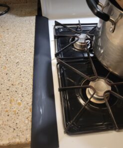 Linda’s Essentials Silicone Stove Gap Covers (2 Pack), Heat Resistant Oven Gap Filler Seals Gaps Between Stovetop and Counter, Easy to Clean Stove Gap Guard (21 Inches, Black) 21 Inches 40 71w7jSF5BNL