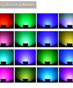 GLW 20W LED RGB Flood Light Waterproof IP65 Dimmable Color Changing 16 Colors 4 Modes Remote Control Garden Light Otdoor Light with US 3-Plug 39 71w8AwluUL
