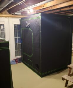 VIVOSUN S558 5x5 Grow Tent, 60"x60"x80" High Reflective Mylar with Observation Window and Floor Tray for Hydroponics Indoor Plant for VSF6450 60"x60"x80" Black 63 71w8KHwBUzL