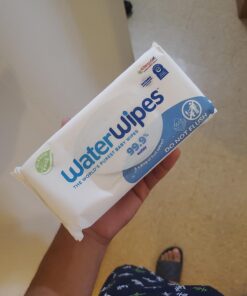 WaterWipes Plastic-Free Original Baby Wipes, 99.9% Water Based Wipes, Unscented & Hypoallergenic for Sensitive Skin, 60 Count (Pack of 12), Packaging May Vary 60 Count (Pack of 12) 28 71w8M8qE78L