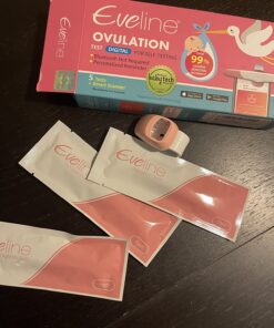 Eveline Digital Ovulation Test Predictor Kit - Easy at Home Ovulation Test Strips with Smart Scanner, Digital Results on Eveline App, 1 Cycle Supply Pregnancy Must-Haves - 99% Accuracy, 5 LH Strips 1 Count (Pack of 1) 24 71w8OrZojfL