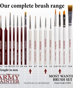 The Army Painter Most Wanted Brush Set - Miniature Small Paint Brush Set of 3 Acrylic Paint Brushes - Drybrush, Regiment Model Paint Brush & Fine Detail Tip Paint Brush for Watercolor Oil Painting 17 71w8drJyAoL 5
