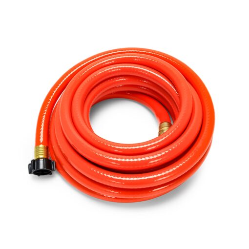 Camco Rhino 25-Ft Clean-Out Camper/RV Black Water Hose | Features a Heavy-Duty PVC Design & Bright Orange Color | Clean-Out Camper Black Water, Grey Water or Tote Tanks | 5/8” Inside Diameter (22990) Clean Out Hose