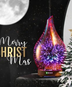 Porseme Essential Oil Diffuser 3D Firework Glass Aromatherapy Ultrasonic Humidifier Rose Gold, Auto Shut-Off, Timer Setting, BPA Free, Aroma Decoration for Home, Office, Gym, Spa, Premium Gift 100ml C2-100ml Rose Gold Afantty 21 71w8msCHtuL