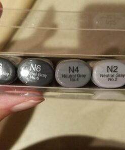 Copic Sketch Alcohol Marker 5 Colors + Multiliner SP Set, Sketching Grays Neutral Gray colors (N0, N2, N4, N6, and N8) and a Black 0.5 pen Marker Set 41 71w9Djv0jpL