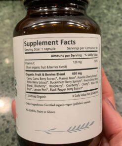 PURE SYNERGY Pure Radiance C | Organic Vitamin C Capsules | 100% Natural, Whole Food, Non-GMO Supplement with Camu Camu Extract | for Immune and Collagen Support (90 Capsules) 33 71wAElZagL