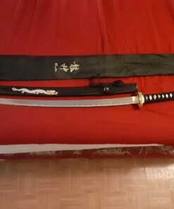 Makoto Hand Forged Sharp Samurai Sword - Crystal Golden Dragon on Saya 23 71wBYAZr8qL
