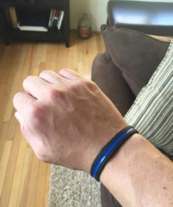 SayitBands Thin Blue Line Wristband - Your Choice of Size Default (8") 14 71wCEGawOL