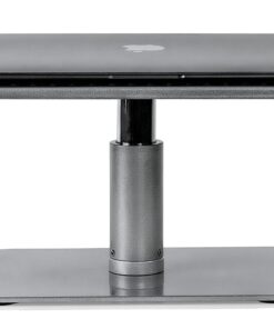 Mount-It! Adjustable Height Laptop Stand for MacBook Pro | Wide Platform Laptop & Monitor Desk Riser | Ergonomic Desk Riser Stand for MacBook and 11-15 Inch Laptops | 24-32 Inch Monitor Stand Riser 16 71wCXssdwNL