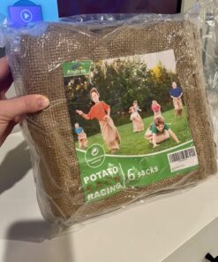 Alytree 6 Pack Burlap Potato Sack Race Bags, 24"x40" Outdoor Lawn Games for Kids & Adults, Outside yard games for Birthday Party, Field Day Family Reunion, Carnival, Easter, Halloween, 4th of July 6 Count (Pack of 1) 19 71wCqZrU5GL