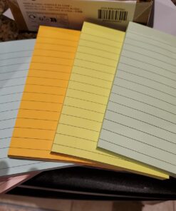 Amazon Basics Lined Sticky Notes, 4 x 6-Inch, Assorted Colors, 5-Pack 37 71wDCN8pTJL
