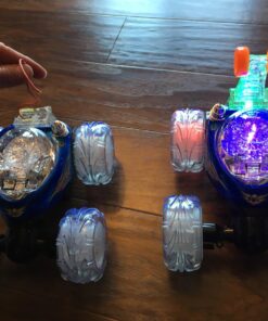 Haktoys Remote Control Stunt Car Radio Control Invincible Tornado Truck Rechargeable with Flashing Lights and Quiet Play Mode Tumbling and Spinning Action RC Car for Kids Blue 29 71wDHIAhkpL