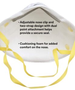 3M Personal Protective Equipment Particulate Respirator 8210, N95, Smoke, Dust, Grinding, Sanding, Sawing, Sweeping, 20 Count (Pack of 1) 20 Count (Pack of 1) 26 71wDpf ZZCL