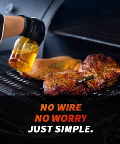 Paneceia Wireless Meat Thermometer Digital, 800FT Long Range Bluetooth Cooking Thermometer, Food Thermometer for Remote Monitoring of Grill, Oven, Smoker, Air Fryer, Rotisserie, iOS & Android App 36 71wDt2nq sL