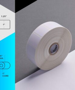 Zebra 1.25 x 1 in Direct Thermal Paper Labels Z-Perform 2000D Permanent Adhesive Shipping Labels 1 in Core 6 rolls 10031633SP 9 71wDtjY3DL