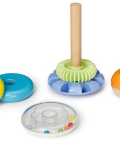 Amazon Basics Wooden Shape Sorter and Rainbow Stacker, Classic Sorting Toy for Babies, Toddlers, Children Age 12+ Months, Multicolor 39 71wE3Gj7XNL