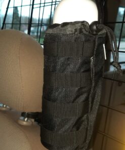 Gonex Tactical MOLLE Water Bottle Pouch, Drawstring Open Top & Mesh Bottom Travel Water Bottle Bag Hydration Carrier Black 40 71wEGERUMQL 1