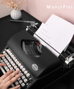 Alternative view of Maplefield Manual Typewriter - Real Vintage Typewriter - Cute Desk Decor for Home and Office - Easy Setup, Great Gift for Writers and Authors - Great for Writers and Authors (Black)