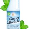 Carpet Miracle - Carpet Cleaner Shampoo Solution for Machine Use, Deep Stain Remover and Odor Deodorizing Formula, Use On Rug Car Upholstery and Carpets (32FL OZ) Spring Mint Scent 32 Fl Oz (Pack of 1) 26 71wFj0alytL