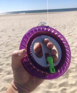 Hengda kite Professional Outdoor Kite Line Winder Winding Reel Grip Wheel with Flying Line String Flying Tools with Lock-Blue 100M-50LB 22 71wFp5FttpL