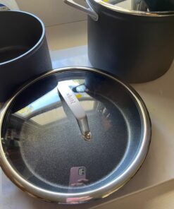 Ninja C39600 Foodi NeverStick Premium Hard-Anodized 13-Piece Cookware Set, Guaranteed to Never Stick, Nonstick, Durable, Oven Safe to 500°F, Grey 86 71wGbS0glvL