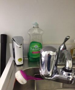 simplehuman 8 oz. Touch-Free Sensor Liquid Soap Pump Dispenser with Soap Sample, White 8 oz. Battery Operated 23 71wGcW1UM L