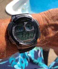 Casio Men's AE1000W-1BVCF Silver-Tone and Black Digital Sport Watch with Black Resin Band 20 71wHOoJ2dL
