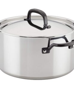 KitchenAid 5-Ply Clad Stainless Steel Cookware Pots and Pans Set, 10 Piece, Polished Stainless 24 71wHYqCW30L