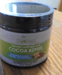 Sky Organics Cocoa Butter for Body, 100% Raw & Unrefined Ultra-Moisturizing Butter to Deeply Hydrate & Condition Skin, Promotes Smooth Skin Tone & Texture, Suitable for Tight or Extra Dry Skin, 16 Oz. 50 71wHr07BeL 1