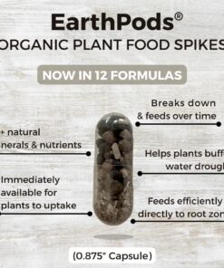 EarthPods Organic Indoor Plant Fertilizer Spikes – All Purpose House Plant Food Sticks (100 Concentrated Capsules) – Potted Plants – Best Gardening Gifts for Women – Made in USA Indoor Plant Food Fertilizer 44 71wI54cWqTL 1
