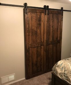 SMARTSTANDARD 13 Feet Heavy Duty Double Door Sliding Barn Door Hardware Kit - Smoothly and Quietly -Easy to Install -Includes Step-by-Step Installation, Fit 36"-40" Wide Door Panel(J Shape Hanger) 54 71wIL5s gxL