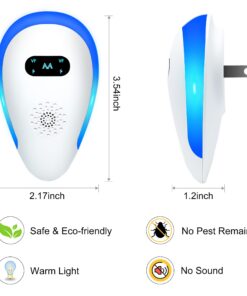 Avantaway Ultrasonic Pest Repeller, Indoor Pest Control for Mosquito, Mouse, Cockroach, Bug, Roach,Upgraded Electronic Plug-in Insect Repellent for House, Garages, Warehouses, Offices, Hotel,6 Pack WHITE 15 71wIzGQywxL