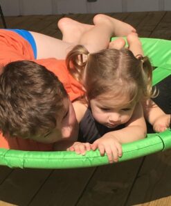 Swinging Monkey Products Giant 40" Saucer Tree Swing, 900D Oxford Fabric, Steel Frame, Simple Installation, Nest Swing (Green) 27 71wJ9WnDqIL