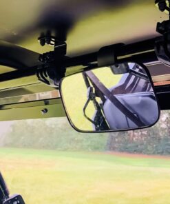 Rear View Mirror UTV Accessories - Mirrors Best for Wide Angle Center or Side-by-Side Off Road Clear-View - High Impact ABS Housing & Universal Roll Cage Bar Mounts with Shatter-Proof Tempered Glass Center Rear View 32 71wK4F THvL 2