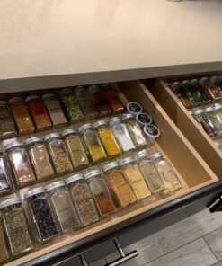 14 Pcs Talented Kitchen Spice Jars Set with 269 Spice Labels, Empty Square Spice Bottles Containers 4 oz with Pour/Sift Shaker Lid, Spice Organization, and Storage 38 71wKkAUKqL