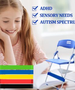 10 PCS Chair Bands for Kids, Flexible Seating Classroom Furniture Rubber Bands for Kids with Fidgety Feet, Foot Bands for School Classroom Chairs and Desk, Ideal for ADHD, Autism, Hyperactivity green 8 71wKkPC6bNL
