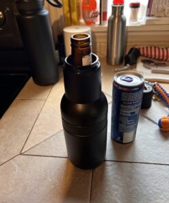 Asobu Frosty Beer Holder 2 Go Vacuum Insulated Double Walled Stainless Steel Beer Can and Bottle Cooler with Beer Opener Eco Friendly and Bpa Free (black) Black 35 71wMDak2QVL